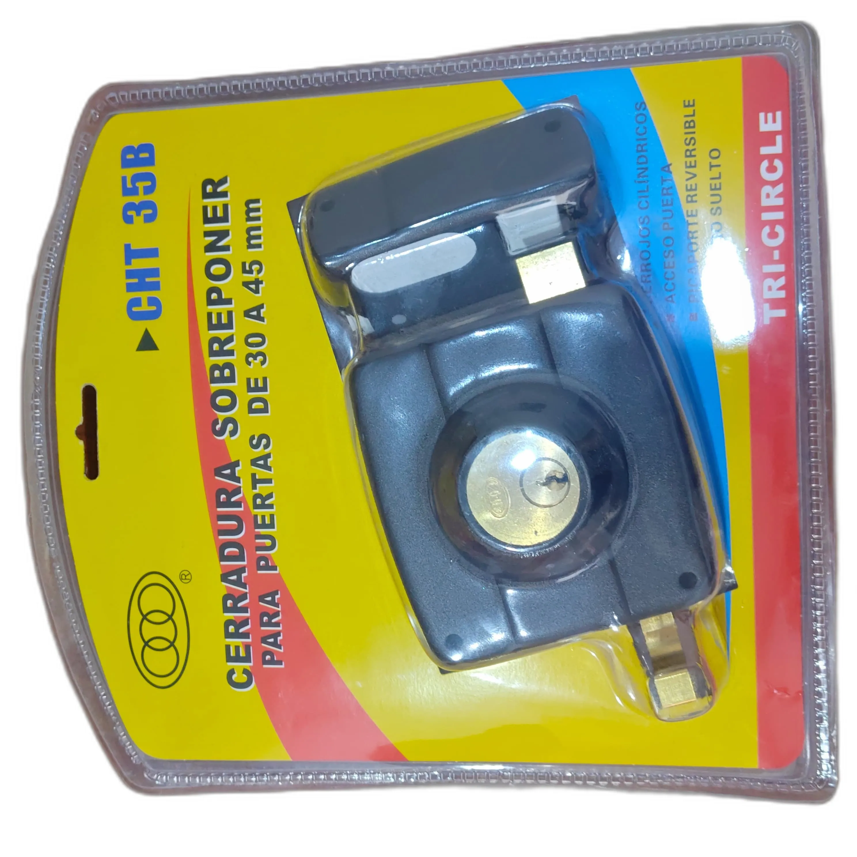 Cerradura de Sobreponer 30 a 45mm (Chapa Exterior)